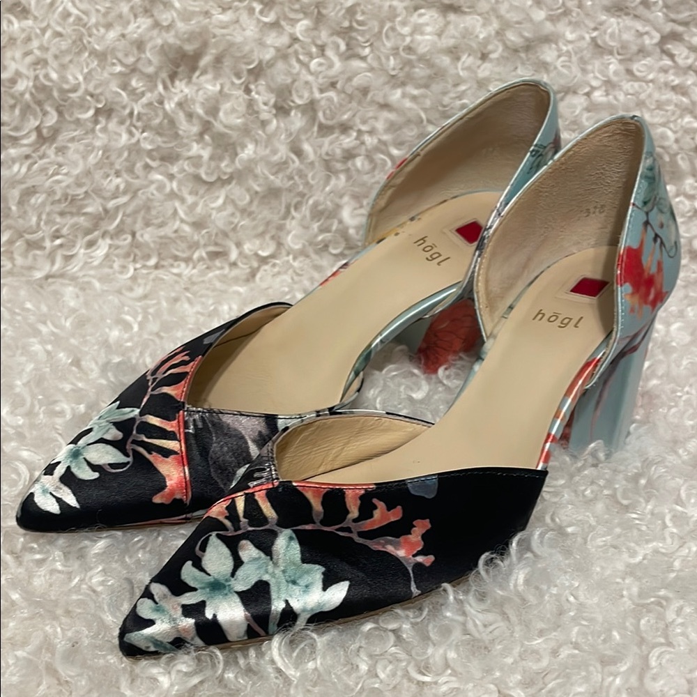 Hogl Women's Satin Floral Heels